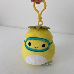 NWOT | Maui the‎ Pineapple 3.5” Squishmallow plush keychain clip